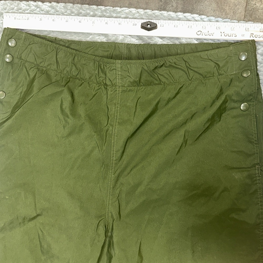 Vintage Blauer Gore Tex Rain Shell Pants Men M  Long Army Green Water Resistant - Picture 2 of 8